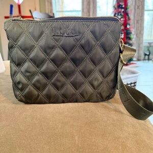 Nicole Miller Quilted Gray Wristlet